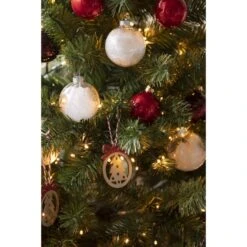 Christbaumkugeln - Mit Federn - Aus Glas - 4 Stück