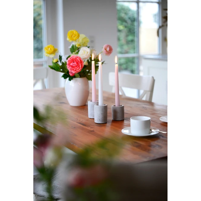 Kerzenhalter - Aus Zement - 6,5 X 6 Cm