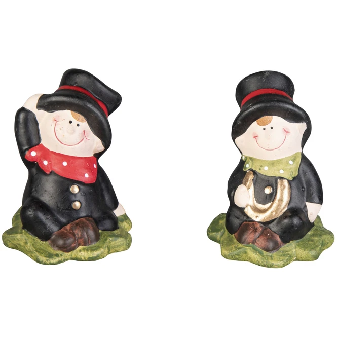 Schornsteinfeger - Aus Terrakotta - Ca. 6,5 X 7,5 X 8,5 Cm - 1 StĂŒck