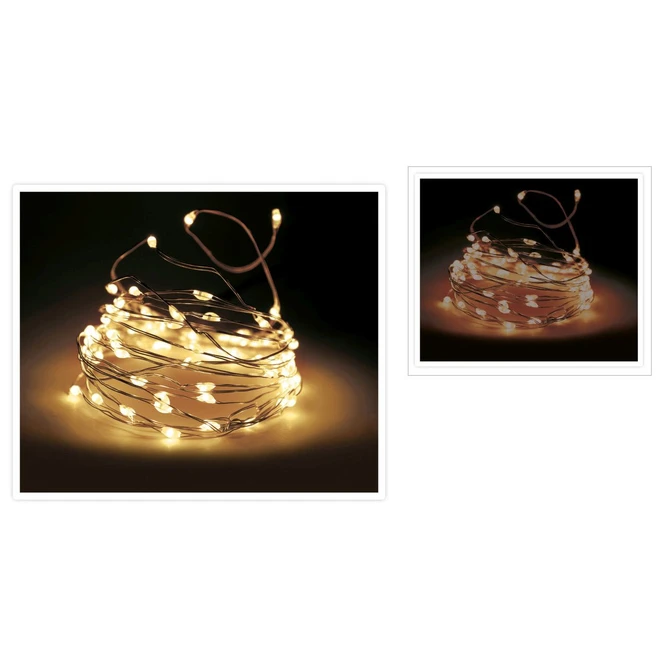 20er LED-Lichterdraht - Warmweiß - 1 M - Verschiedene Farben – Bild 2