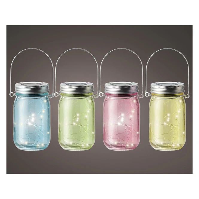 LED-Solarlampe - Aus Glas - 8 X 14 Cm - 1 StĂŒck