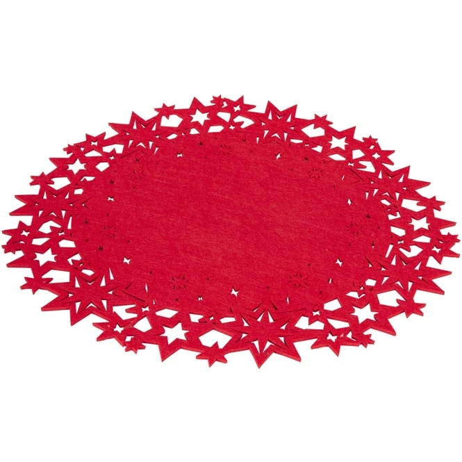 Platzset - Sterne - Aus Filz - Ă = 45 Cm - Rot â Bild 2