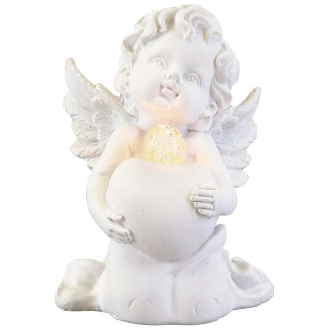 Putte Mit LED-Ball - Aus Polyresin - 10 X 9 X 13 Cm - 1 Stück – Bild 2