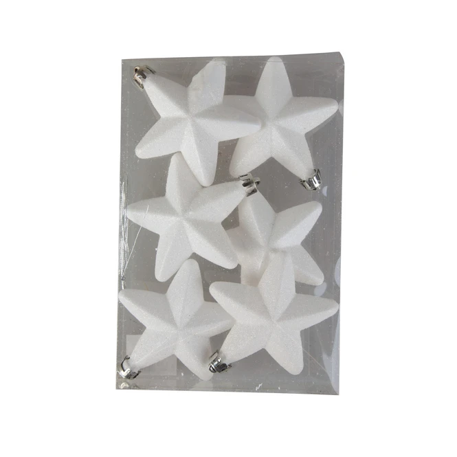 Dekohänger Sterne - Weiß - Ca. 7,5 Cm - 6 Stück