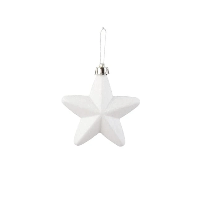 Dekohänger Sterne - Weiß - Ca. 7,5 Cm - 6 Stück – Bild 2
