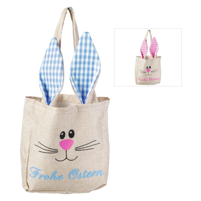 Stoffbeutel - Hase - Aus Jute - Ca. 20,5 X 8 X 24 Cm - 1 StĂŒck