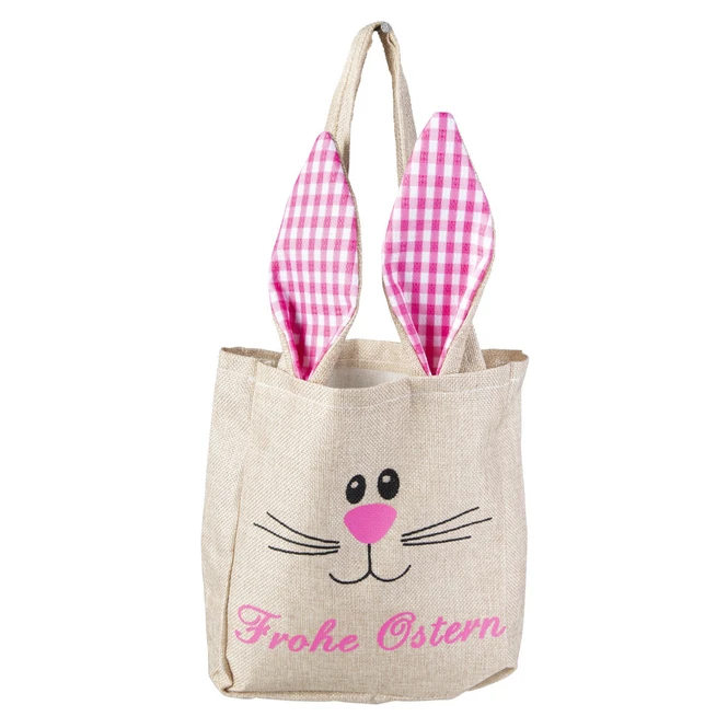 Stoffbeutel - Hase - Aus Jute - Ca. 20,5 X 8 X 24 Cm - 1 StĂŒck â Bild 2