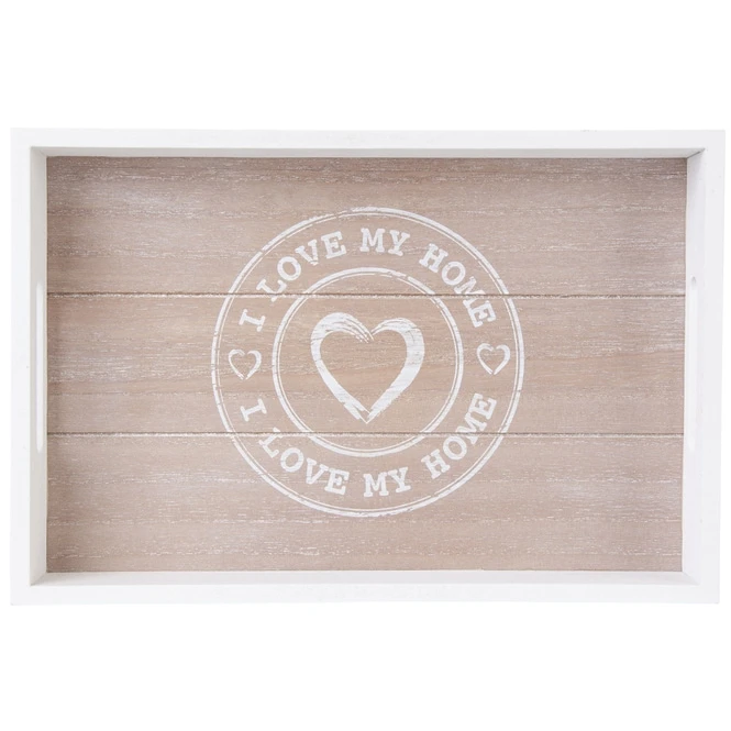 Tablett - I Love My Home - Aus Holz - Verschiedene Größen