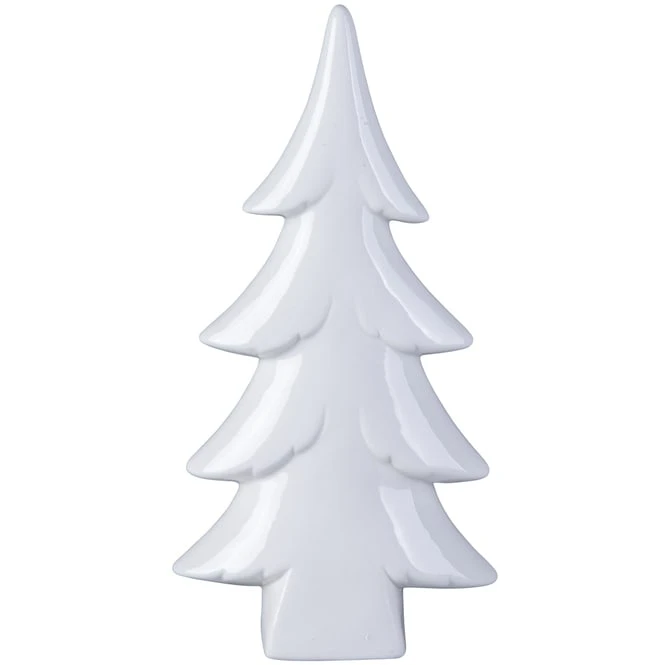 Baum - Aus Keramik - Ca. 13,5 X 6 X 26,5 Cm - Weiß