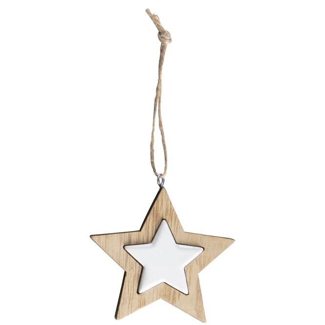 Dekohänger - Stern - Aus Holz - Ca. 7 X 1 X 7 Cm - 2 Stück – Bild 4