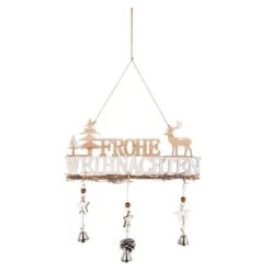 Dekohänger - Frohe Weihnachten - Aus Holz - Ca. 50 X 30 Cm