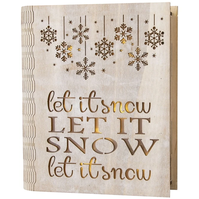 LED-Buch - Aus Holz - 20,5 X 5 X 24 Cm – Bild 2