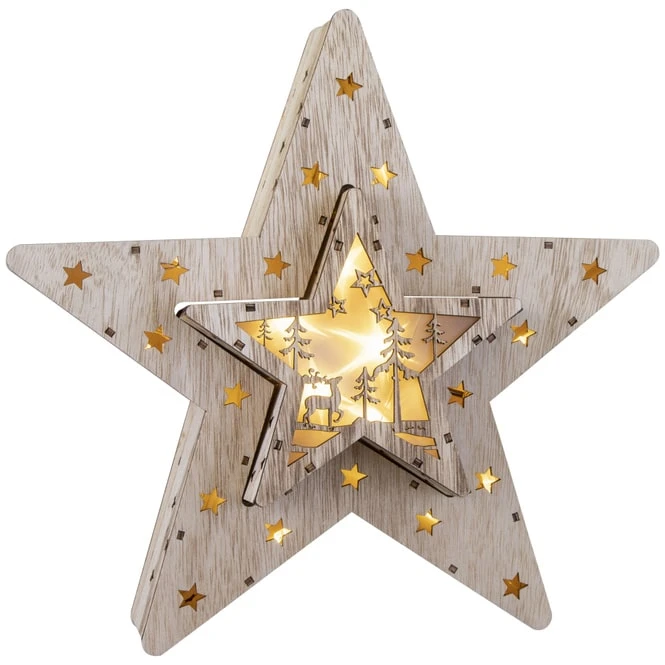 LED-Stern - Aus Holz - 30,5 X 28,5 Cm â Bild 2