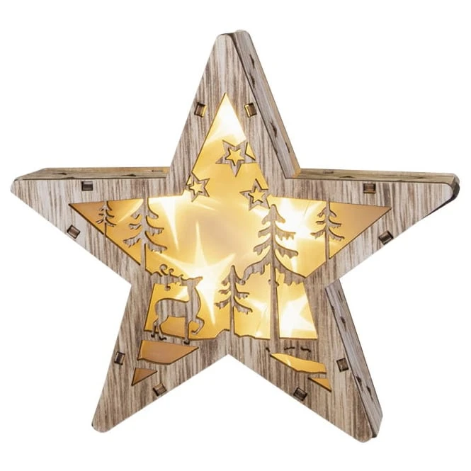 LED-Stern - Aus Holz - 30,5 X 28,5 Cm â Bild 3