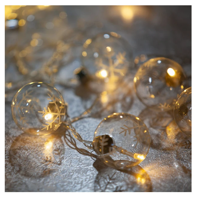 20er LED-Lichterkette - Schneeflocken - 7 M â Bild 3