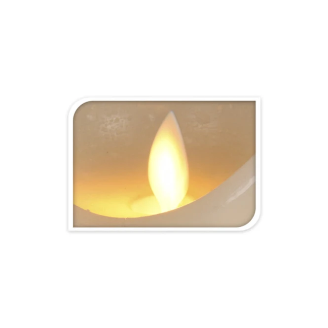 LED-Kerze - Aus Echtwachs - Ca. 7,5 X 12 Cm - Elfenbein â Bild 2