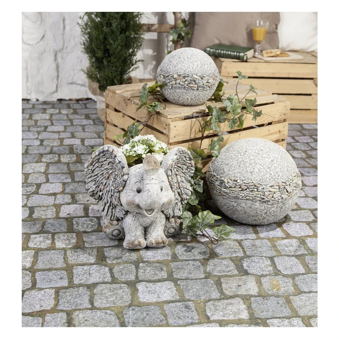 Pflanzgefäß - Elefant - Aus Magnesia - Ca. 28 X 31 X 26 Cm – Bild 3