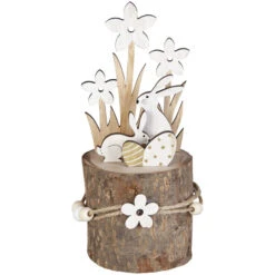 Standdeko - Hasen - Aus Holz - 7 X 7 X 18 Cm
