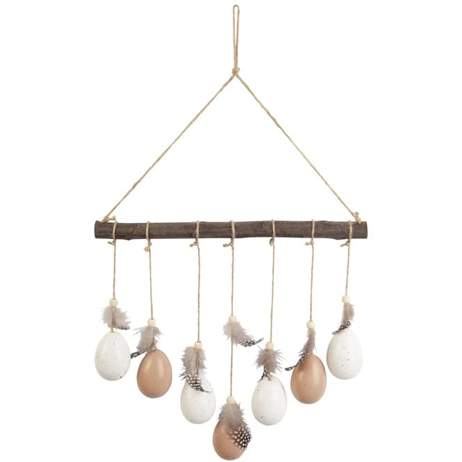 DekohĂ€nger - Zweig Mit Eiern - Aus Holz - Ca. 30 X 4 X 50 Cm â Bild 2