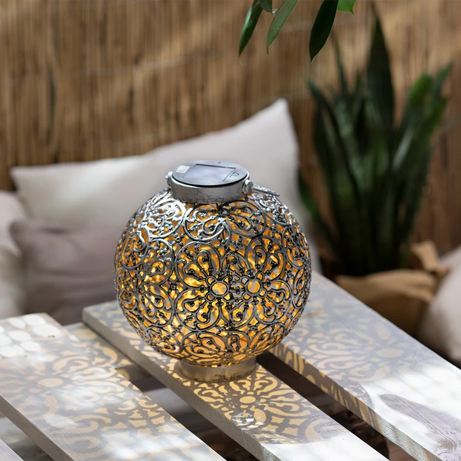 LED-Solarlaterne - Ca. 20,5 X 20,5 X 32,5 Cm - 1 Stück – Bild 3