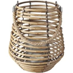 Windlicht - Mit Rattan - Verschiedene GröĂen