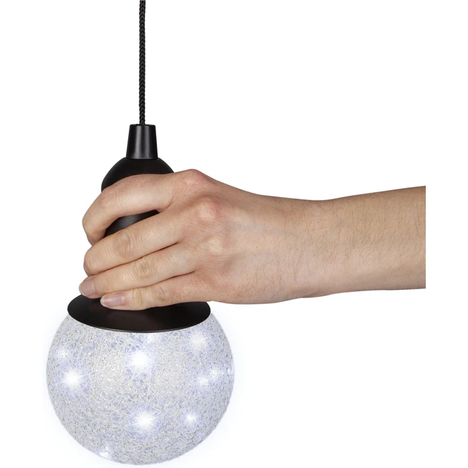 LED-Kugel - Ă = Ca. 15 Cm - Silber