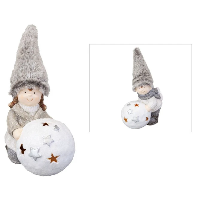 Winterkind - Aus Terrakotta - Ca. 15,5 X 10 X 24 Cm - 1 StĂŒck