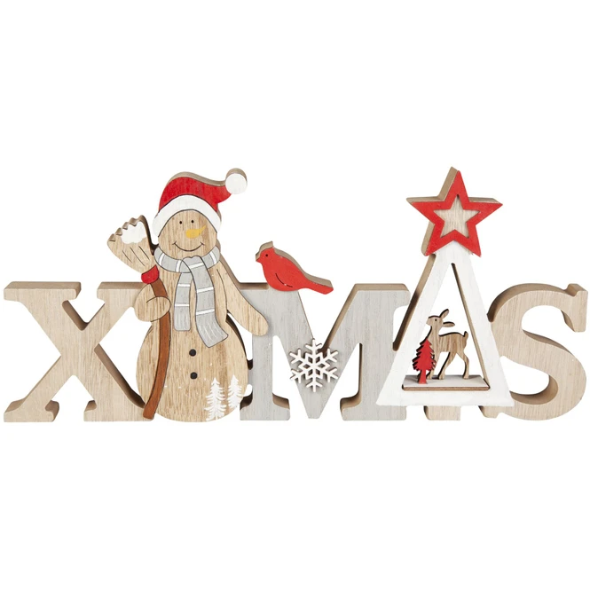 Deko-Schriftzug - XMAS - Aus Holz - Ca. 37,5 X 16 Cm â Bild 3