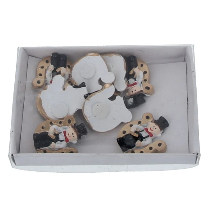 Streudeko - Schornsteinfeger - Aus Polyresin - Ca. 2,5 X 2 Cm - 8 StĂŒck