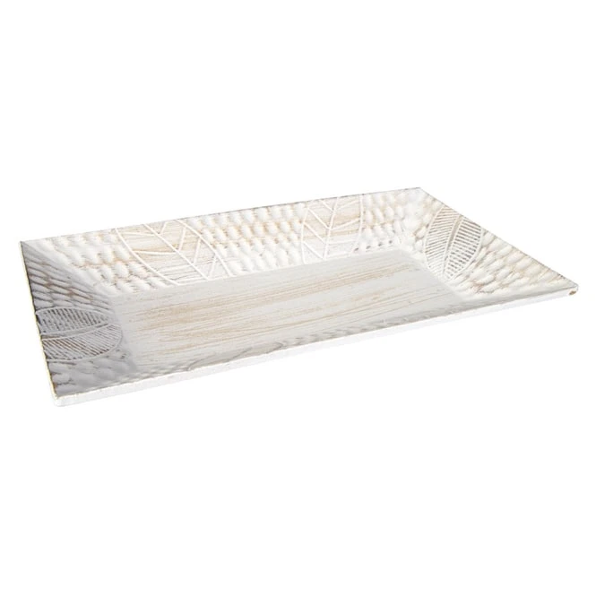 Dekoteller - BlÀtter - Aus Holz - Ca. 35 X 19 X 4 Cm