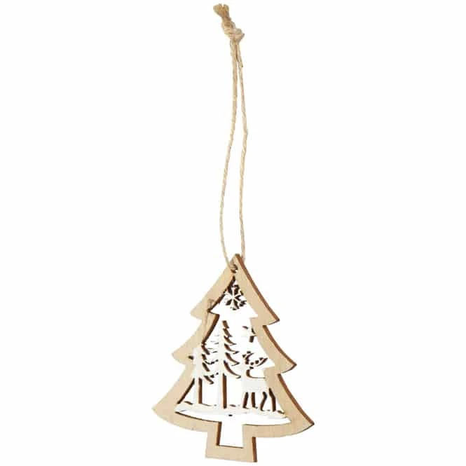 Dekohänger - Weihnachten - Aus Holz - Ca. 7 Cm - 9 Stück