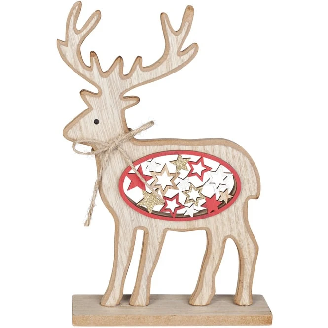 Rentier - Aus Holz - Ca. 17 X 4 X 23,5 Cm