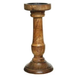 KerzenstĂ€nder - Aus Holz - Ca. 11 X 25 Cm - 1 StĂŒck