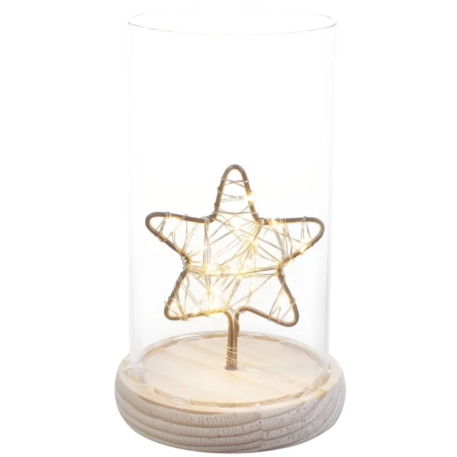 LED-Zylinder - Stern - Aus Glas - Ca. 11,5 X 16,5 Cm â Bild 2