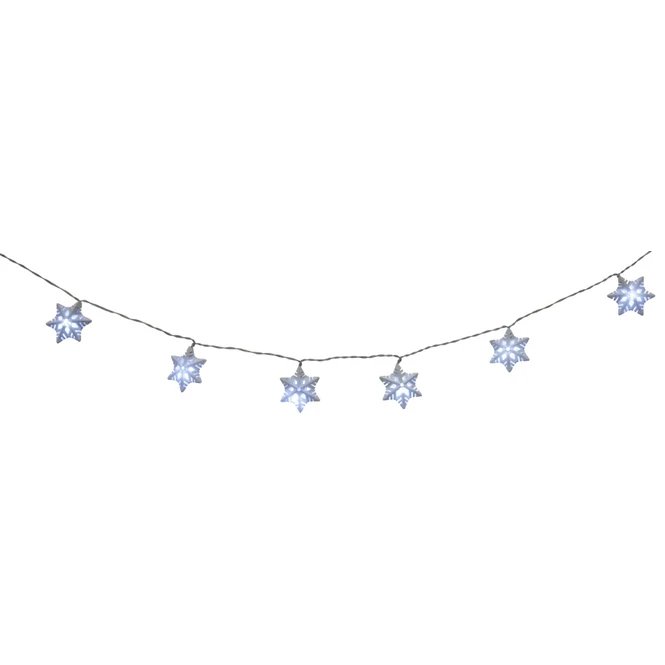 10er LED-Lichterkette - Schneeflocken - 180 Cm â Bild 2
