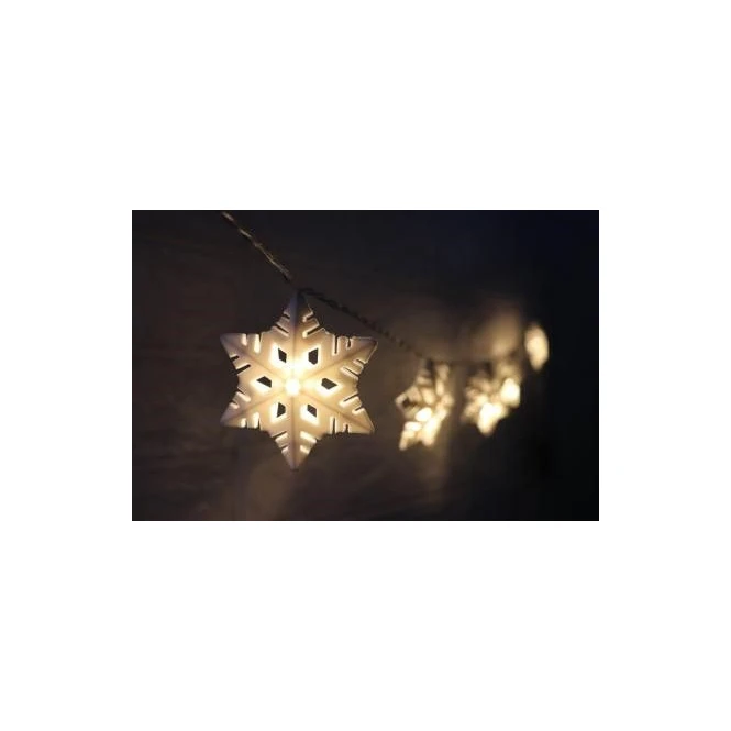 10er LED-Lichterkette - Schneeflocken - 180 Cm â Bild 3