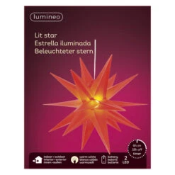 LED-DekohÀnger - Stern - à = Ca. 30 Cm - Rot