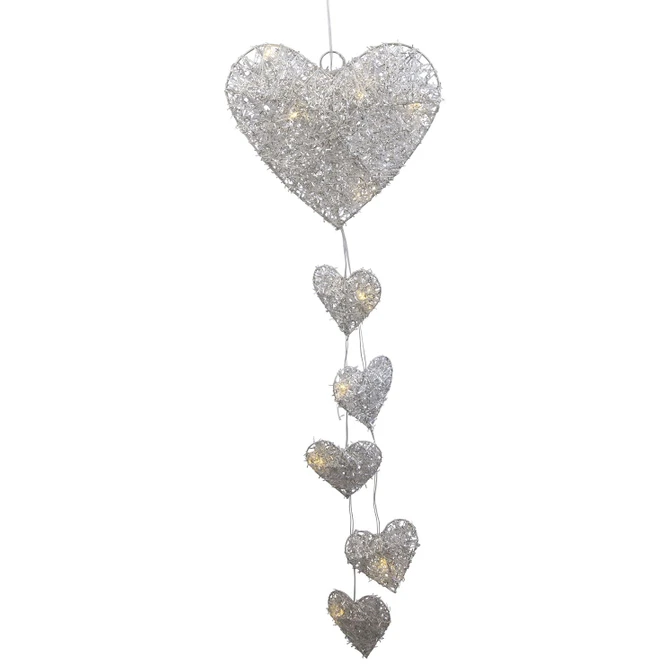 LED-DekohĂ€nger - Herzen - Aus Rattan - 70 X 7 Cm â Bild 4