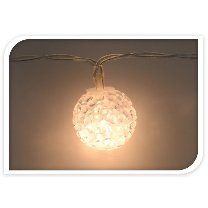 10er LED-Lichterkette - SchneebĂ€lle - Ca. 1 M â Bild 4