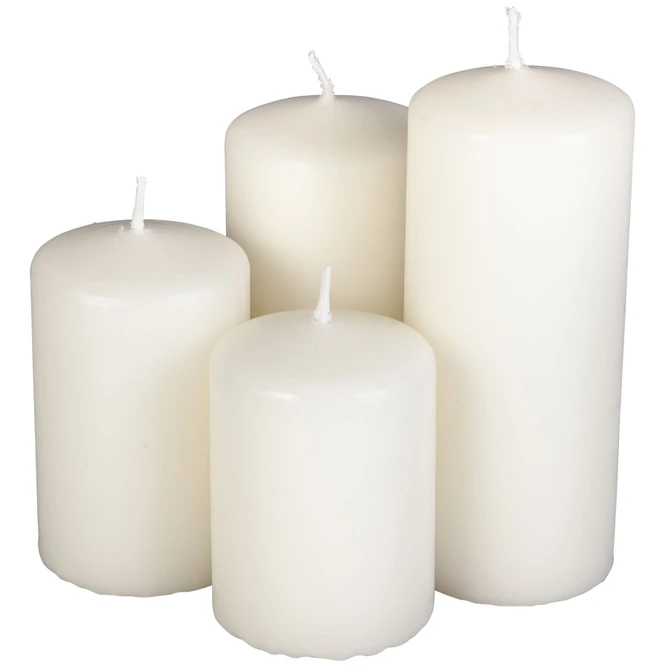 Stufenkerzen - Ø = Ca. 5 Cm - 4 Stück - Weiß – Bild 3