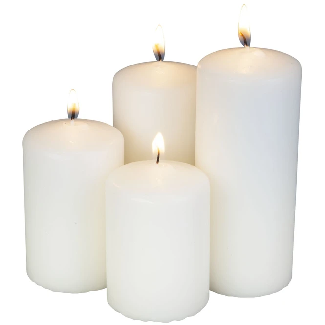 Stufenkerzen - Ø = Ca. 5 Cm - 4 Stück - Weiß