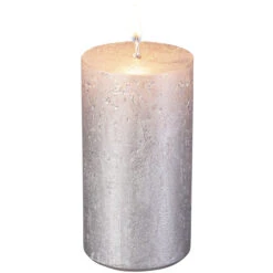 Stumpenkerze - Nova - Ca. 6 X 11 Cm - Grau