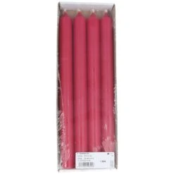 Stabkerzen - Ca. 2 X 25 Cm - 4 Stück - Kaminrot