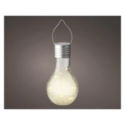 LED-SolarglĂŒhbirne - Aus Glas - Ca. 9 X 17 Cm