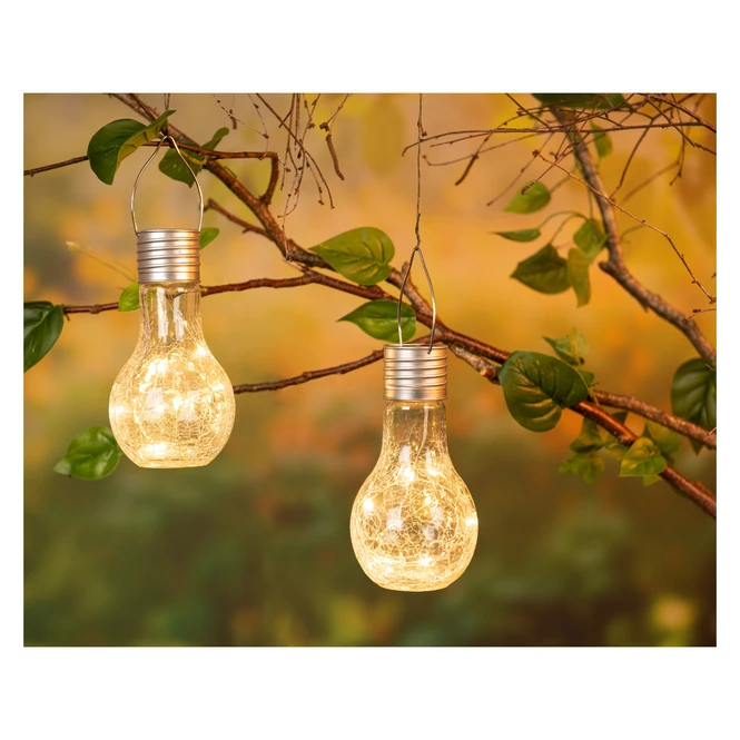 LED-SolarglĂŒhbirne - Aus Glas - Ca. 9 X 17 Cm â Bild 2