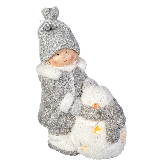 Winterkind - Aus Terrakotta - Ca. 11 X 6,5 X 16 Cm - 1 StĂŒck