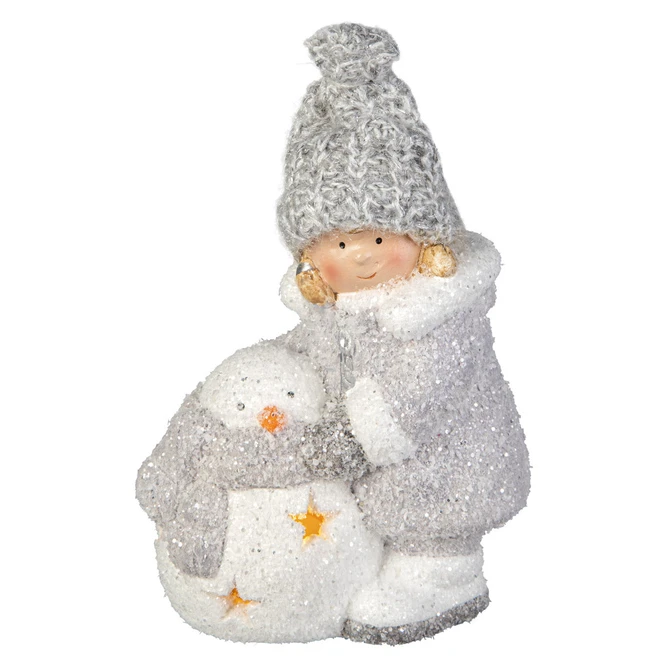 Winterkind - Aus Terrakotta - Ca. 11 X 6,5 X 16 Cm - 1 StĂŒck â Bild 2