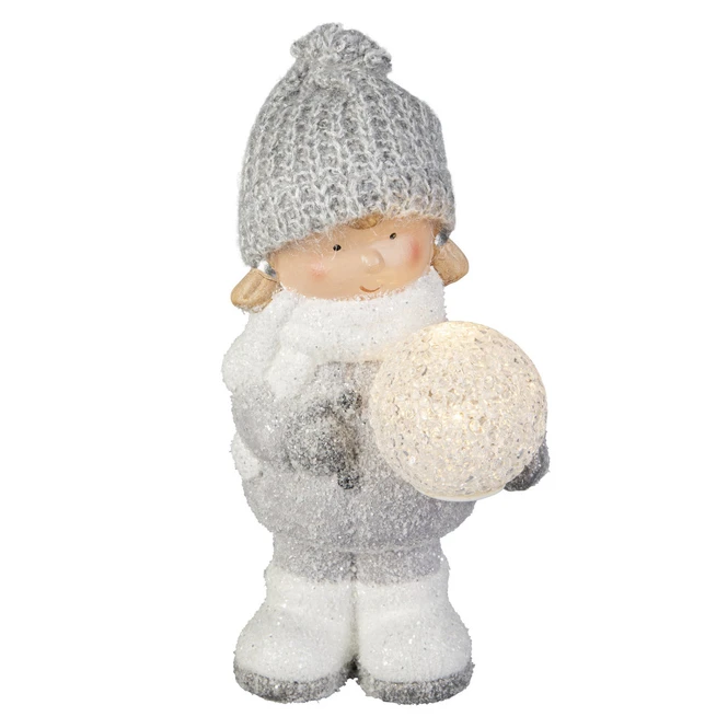 Winterkind - Aus Terrakotta - Ca. 12,5 X 11,5 X 23 Cm - 1 StĂŒck â Bild 2