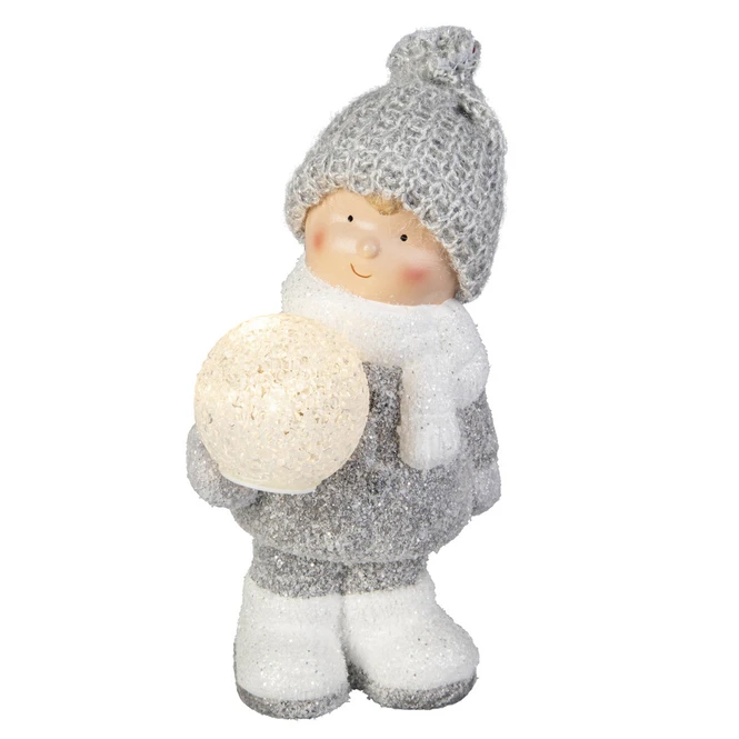 Winterkind - Aus Terrakotta - Ca. 12,5 X 11,5 X 23 Cm - 1 StĂŒck â Bild 3