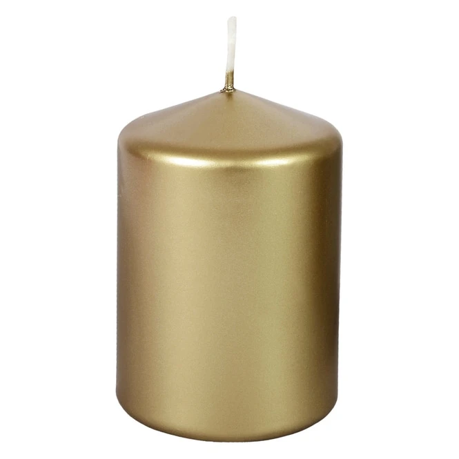 Stumpenkerze - Ca. 7 X 10 Cm - Gold